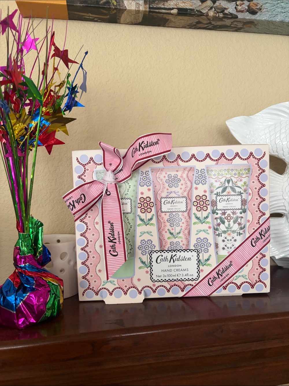 Cath Kidston Floral Hand Cream Trio Gift Set in Pink, Green, Cream